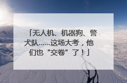 无人机、机器狗、警犬队……这场大考，他们也“交卷”了！