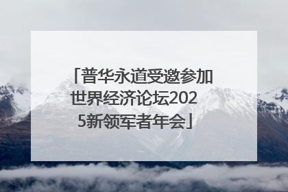 普华永道受邀参加世界经济论坛2025新领军者年会