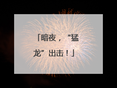 暗夜，“猛龙”出击！