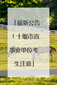 最新公告！十堰市直事业单位考生注意