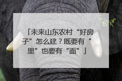 未来山东农村“好房子”怎么建？既要有“里”也要有“面”