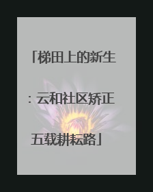 梯田上的新生：云和社区矫正五载耕耘路