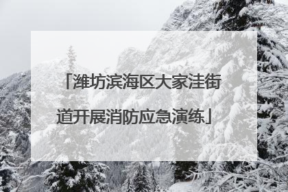 潍坊滨海区大家洼街道开展消防应急演练