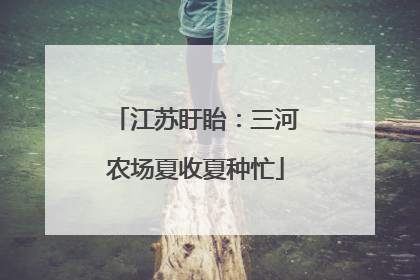 江苏盱眙：三河农场夏收夏种忙