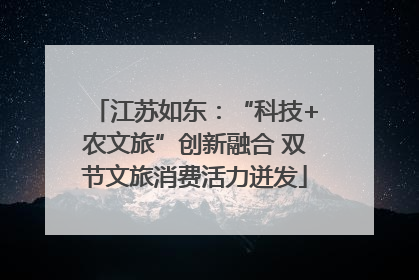 江苏如东：“科技+农文旅”创新融合 双节文旅消费活力迸发
