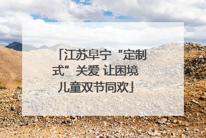 江苏阜宁“定制式”关爱 让困境儿童双节同欢