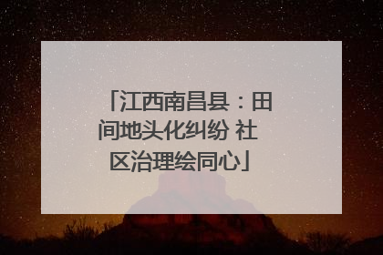 江西南昌县：田间地头化纠纷 社区治理绘同心