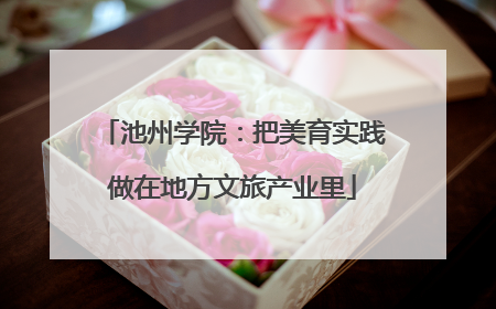 池州学院：把美育实践做在地方文旅产业里