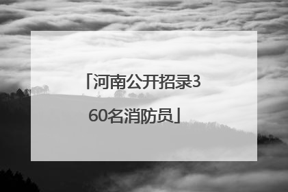 河南公开招录360名消防员