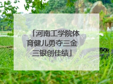 河南工学院体育健儿勇夺三金三银创佳绩