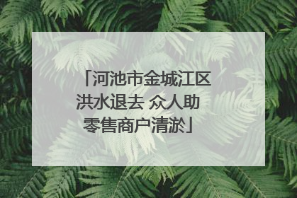 河池市金城江区洪水退去 众人助零售商户清淤