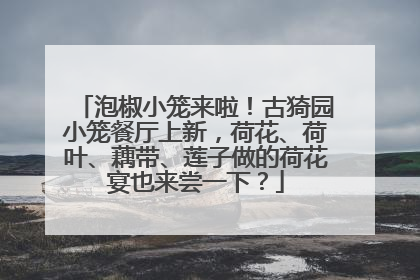 泡椒小笼来啦！古猗园小笼餐厅上新，荷花、荷叶、藕带、莲子做的荷花宴也来尝一下？