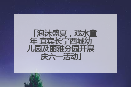 泡沫盛夏，戏水童年 宜宾长宁西城幼儿园及丽雅分园开展庆六一活动