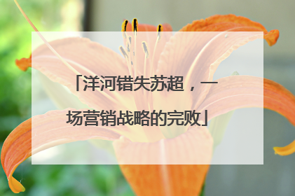洋河错失苏超，一场营销战略的完败