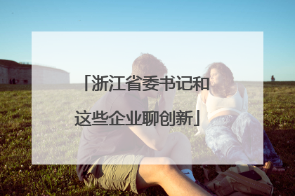 浙江省委书记和这些企业聊创新