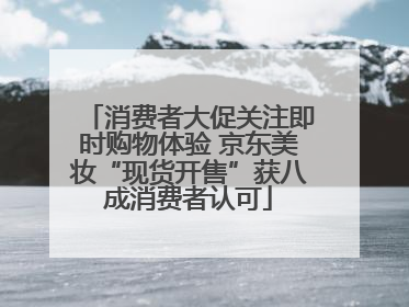 消费者大促关注即时购物体验 京东美妆“现货开售”获八成消费者认可