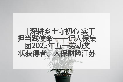 深耕乡土守初心 实干担当践使命——记人保集团2025年五一劳动奖状获得者、人保财险江苏南通海安支公司