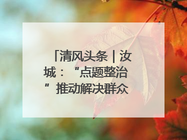 清风头条｜汝城：“点题整治”推动解决群众急难愁盼