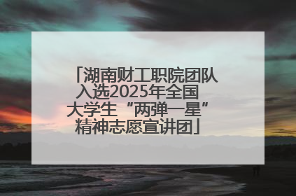 湖南财工职院团队入选2025年全国大学生“两弹一星”精神志愿宣讲团
