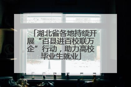湖北省各地持续开展“百县进百校联万企”行动，助力高校毕业生就业