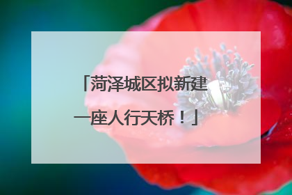 菏泽城区拟新建一座人行天桥！