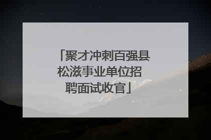 聚才冲刺百强县 松滋事业单位招聘面试收官