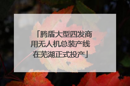 腾盾大型四发商用无人机总装产线在芜湖正式投产
