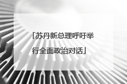 苏丹新总理呼吁举行全面政治对话