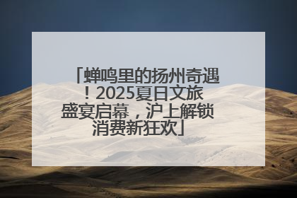 蝉鸣里的扬州奇遇！2025夏日文旅盛宴启幕，沪上解锁消费新狂欢