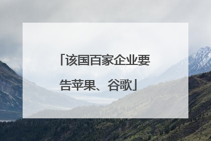 该国百家企业要告苹果、谷歌