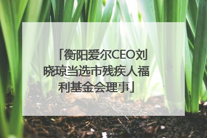 衡阳爱尔CEO刘晓琼当选市残疾人福利基金会理事