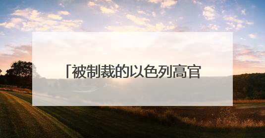 被制裁的以色列高官有多极端？美方“挺以”言论越抹越黑