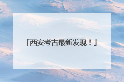 西安考古最新发现！