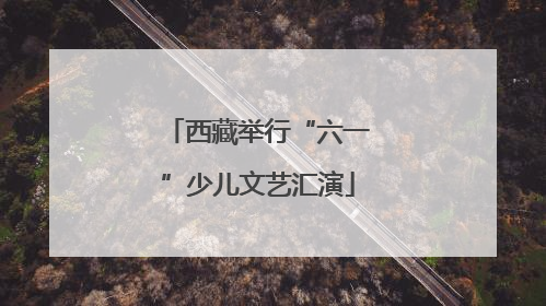 西藏举行“六一”少儿文艺汇演