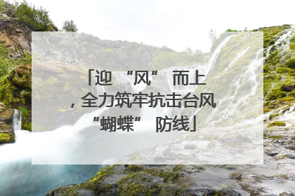 迎 “风” 而上，全力筑牢抗击台风 “蝴蝶” 防线