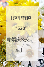 这里有趟“520”路婚庆公交车