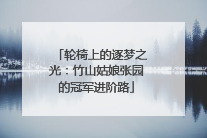 轮椅上的逐梦之光：竹山姑娘张园的冠军进阶路