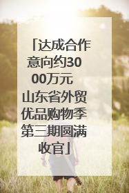 达成合作意向约3000万元 山东省外贸优品购物季第三期圆满收官