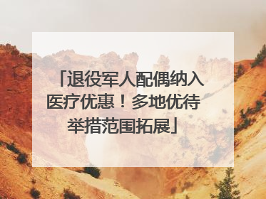 退役军人配偶纳入医疗优惠！多地优待举措范围拓展