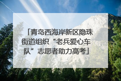 青岛西海岸新区隐珠街道组织“老兵爱心车队”志愿者助力高考