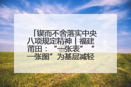 锲而不舍落实中央八项规定精神丨福建莆田：“一张表”“一张图”为基层减轻“数字负担”