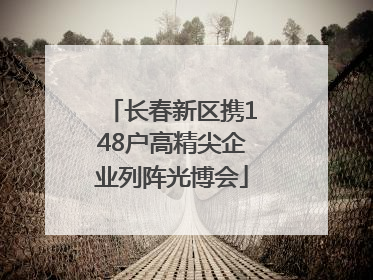 长春新区携148户高精尖企业列阵光博会