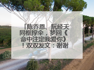 陈乔恩、阮经天同框撑伞，梦回《命中注定我爱你》！双双发文：谢谢我们都没变