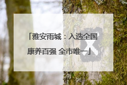雅安雨城：入选全国康养百强 全市唯一