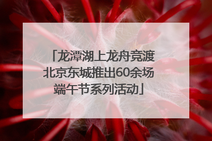 龙潭湖上龙舟竞渡 北京东城推出60余场端午节系列活动