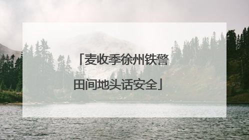 麦收季徐州铁警田间地头话安全