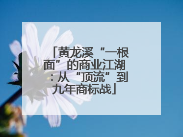 黄龙溪“一根面”的商业江湖：从“顶流”到九年商标战