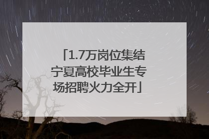 1.7万岗位集结 宁夏高校毕业生专场招聘火力全开