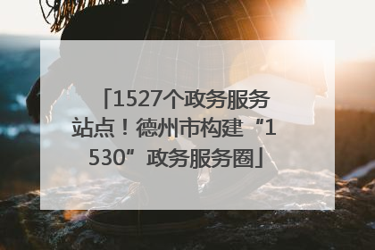 1527个政务服务站点！德州市构建“1530”政务服务圈