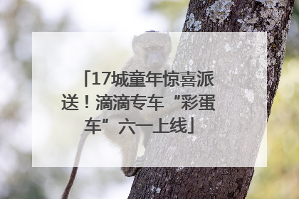 17城童年惊喜派送！滴滴专车“彩蛋车”六一上线